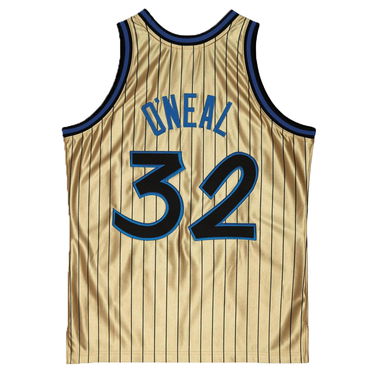 Dres Mitchell & Ness Orlando Magic Shaquille O'Neal 75th Gold Swingman Jersey Metalická | SMJY4398-OMA93SONGOLD, 2