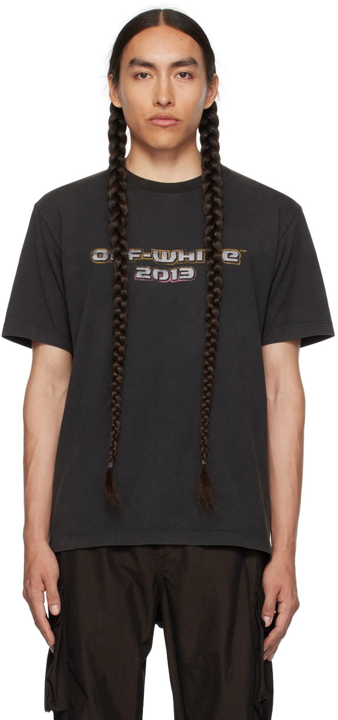 Tričko Off-White Black Digit Bacchus T-Shirt Čierna | OMAA027F23JER0061084, 0