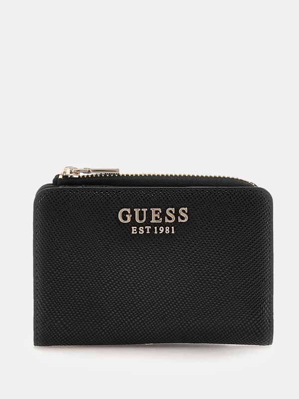 Peňaženka GUESS Guess Laurel Saffiano Small Zip-Around Wallet Čierna | SWZG8500156, 0