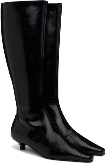 Šaty TOTEME Totême 'The Slim' Kitten Heel Knee-High Boots Čierna | 241-WAS954-LE0046, 3