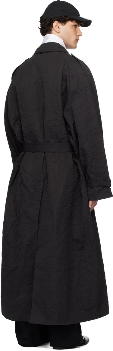 Trenčkot VETEMENTS Metalized Wrinkled Trench Coat Čierna | UA66CO100B, 2