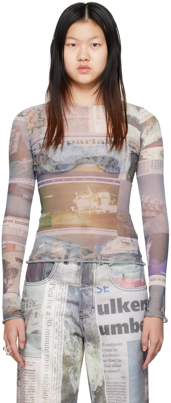 Newspaper Cuts Long Sleeve T-Shirt