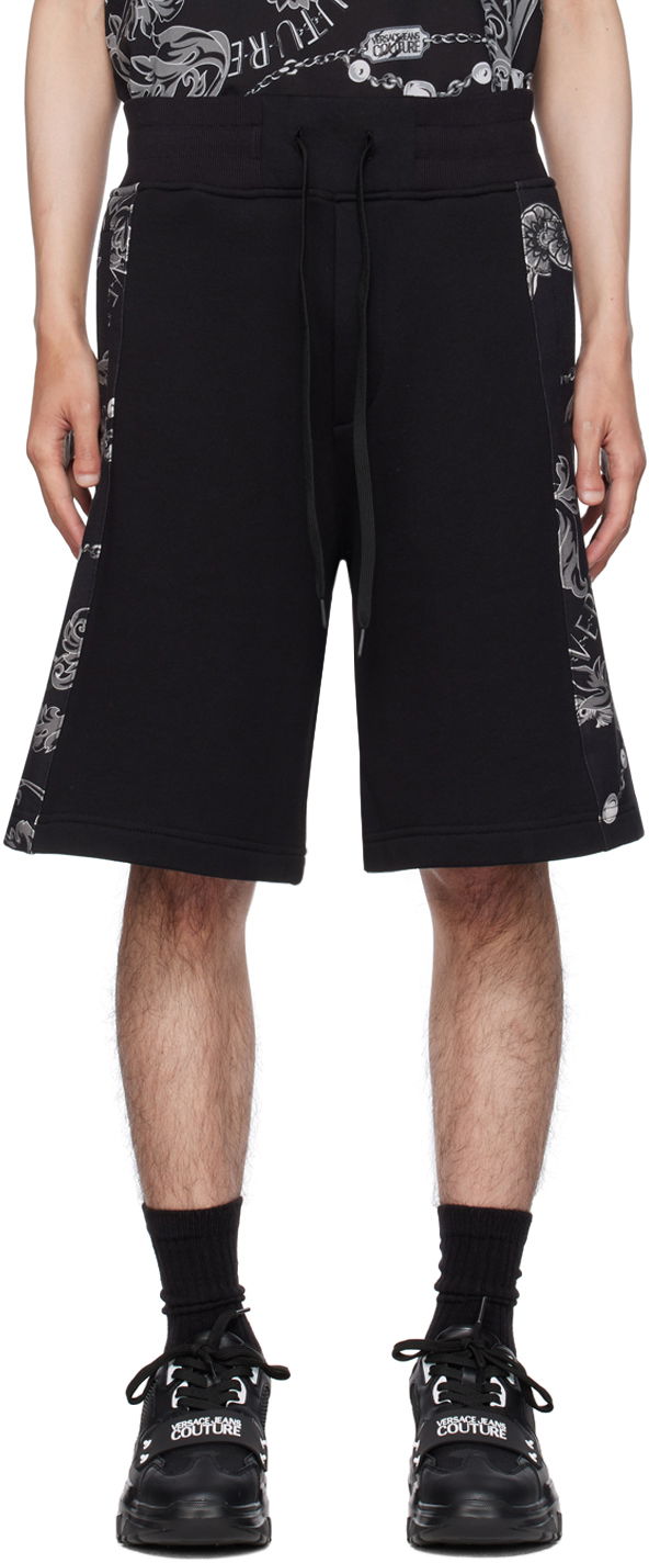 Šortky Versace Jeans Couture Chain Sweat Shorts Čierna | E75GAD3C0_EFS102, 0