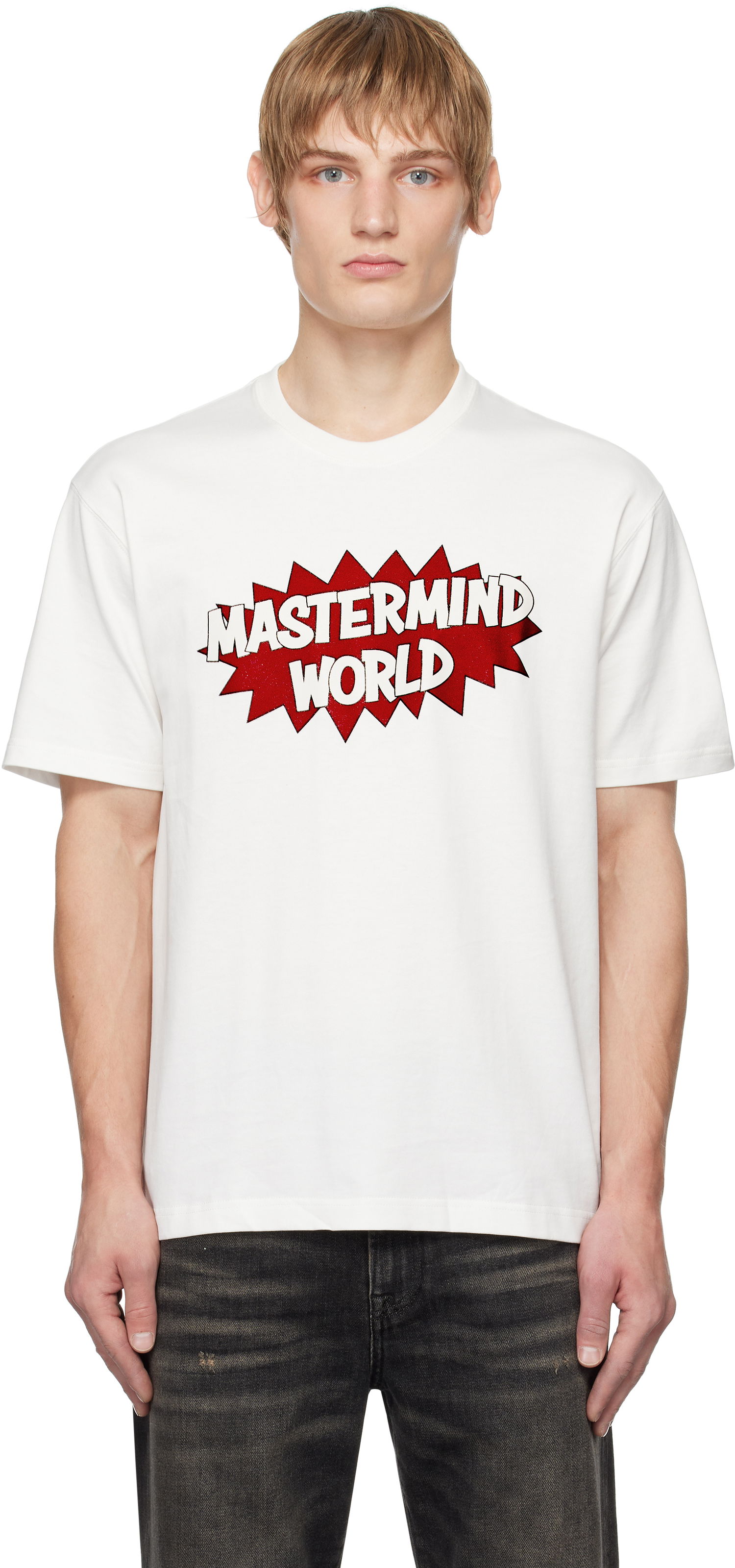 Tričko Mastermind WORLD MW Glitter Biela | MW24S13-TS057-010, 0