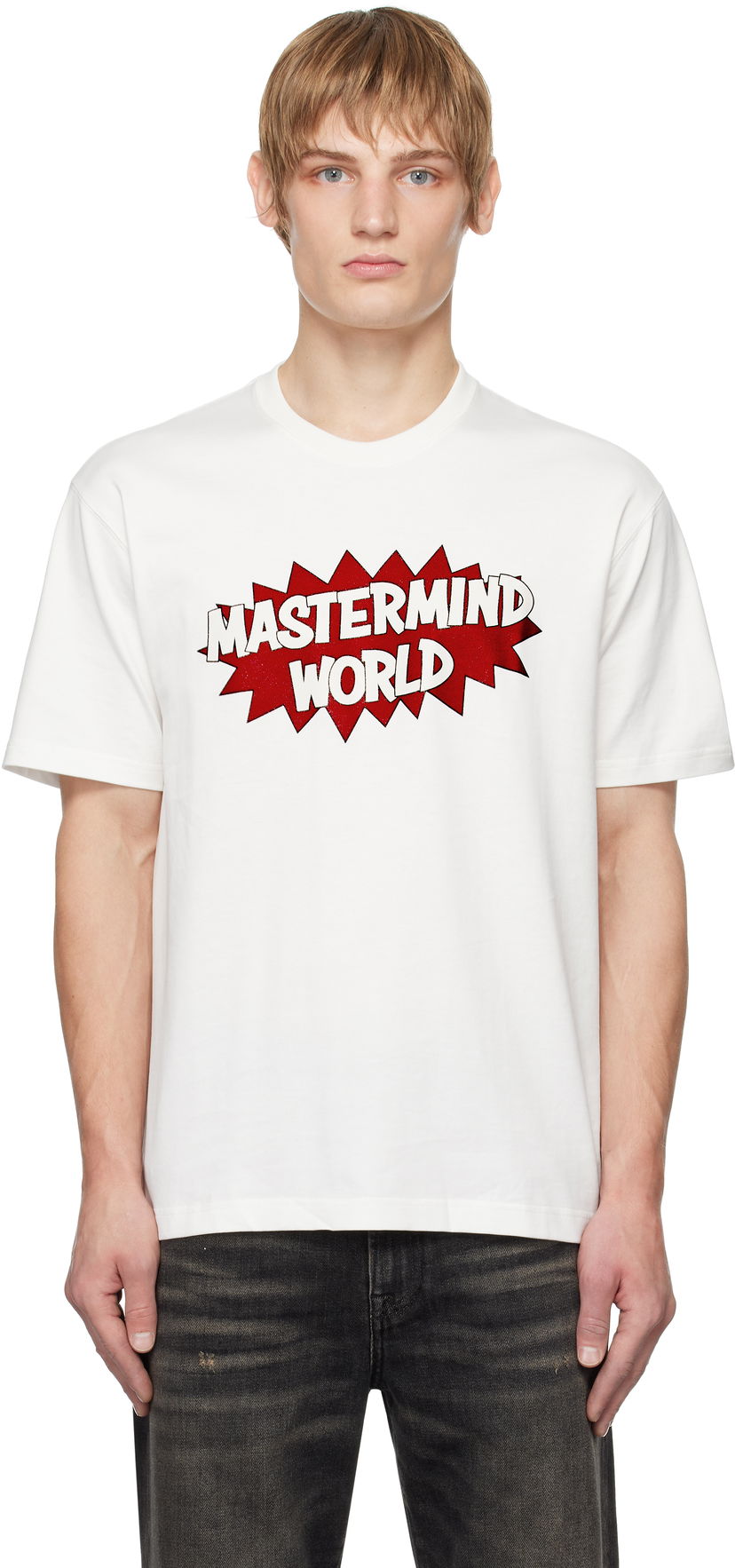 Tričko Mastermind WORLD MW Glitter Biela | MW24S13-TS057-010