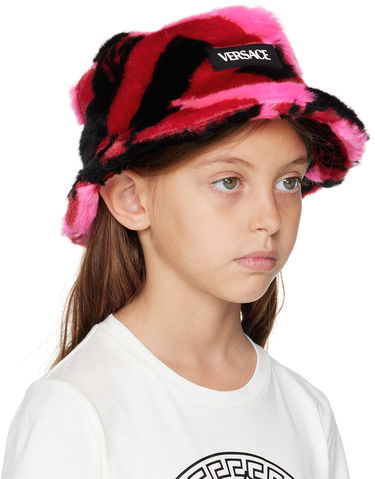 Klobúk Versace Kids 'La Greca' Faux Fur Bucket Hat Rôznofarebný | 1001932_1A05277, 2