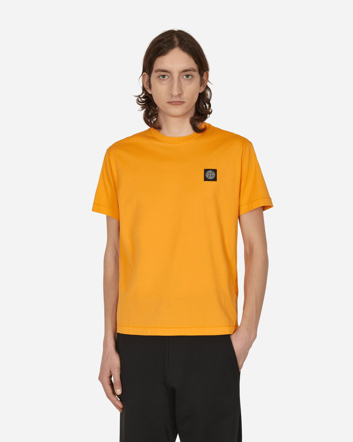 Tričko Stone Island Garment Dyed Logo T-Shirt Oranžová | MO101524113 V0032, 0