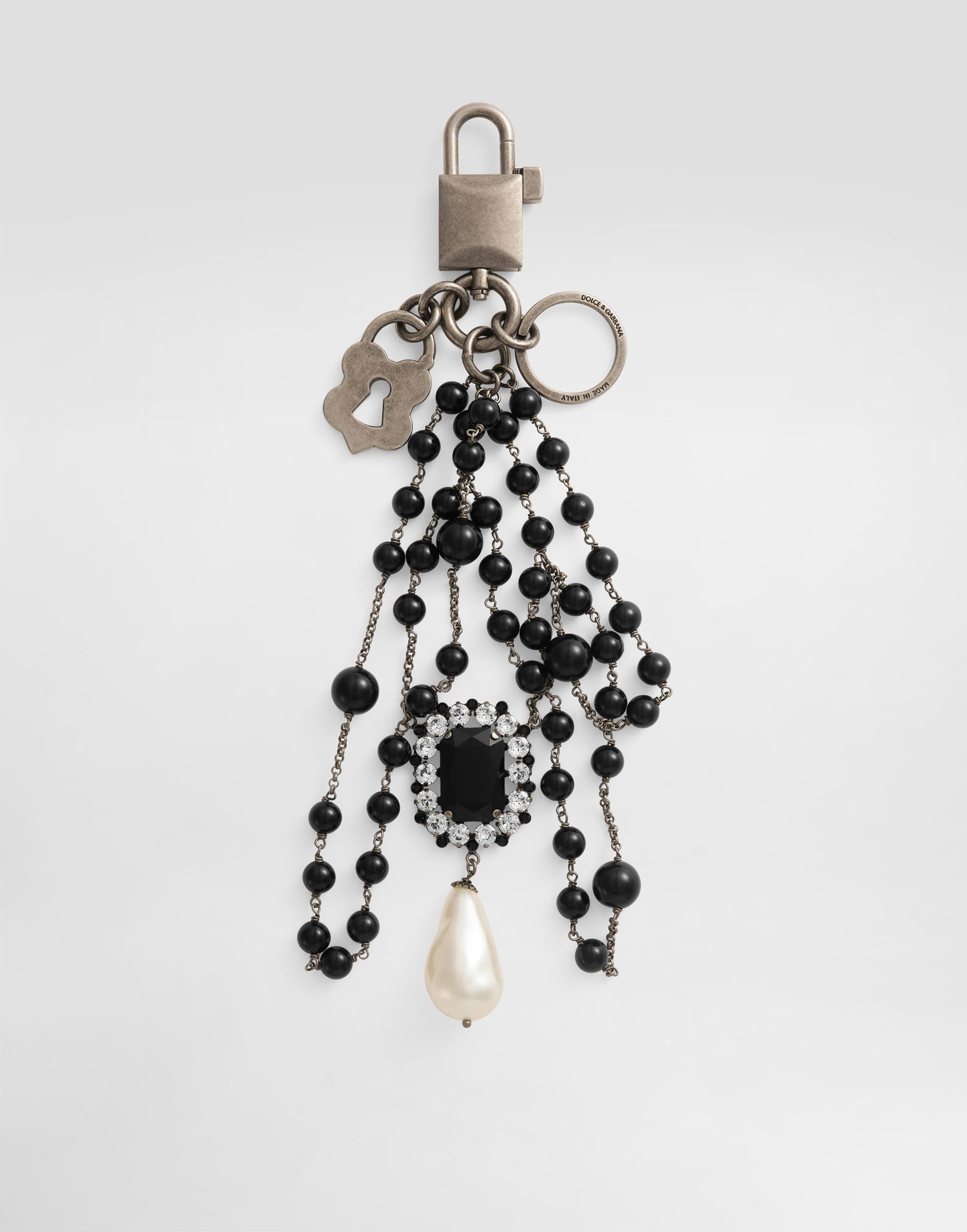 Kľúčenka Dolce & Gabbana Dolce & Gabbana Beaded Jewel Charms Keyring Metalická | BI3443AX9458Z888, 0