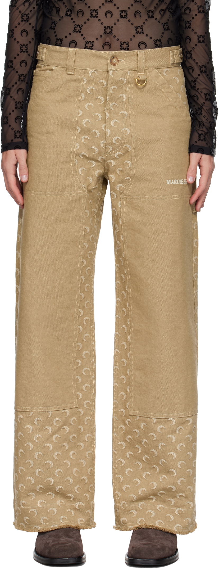 Nohavice Marine Serre Workwear Pants Béžová | MPA061A CWOV0036