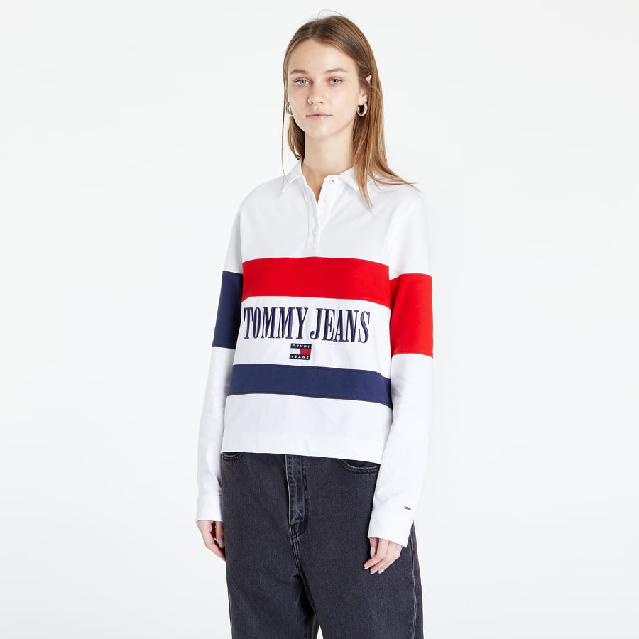 Polo tričko Tommy Hilfiger JEANS Oversized Archive Polo Biela | DW0DW14258 YBR, 0