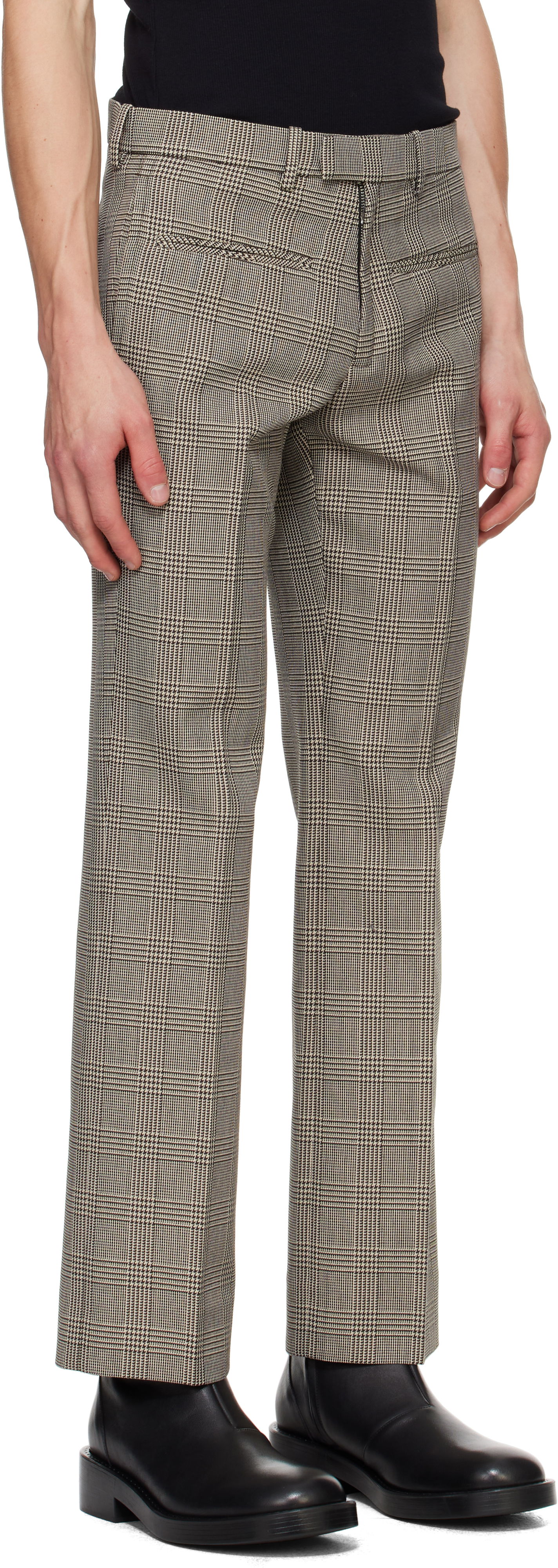 Nohavice Courrèges Prince of Wales Check Trousers Hnedá | 324CPA249PL0166, 1