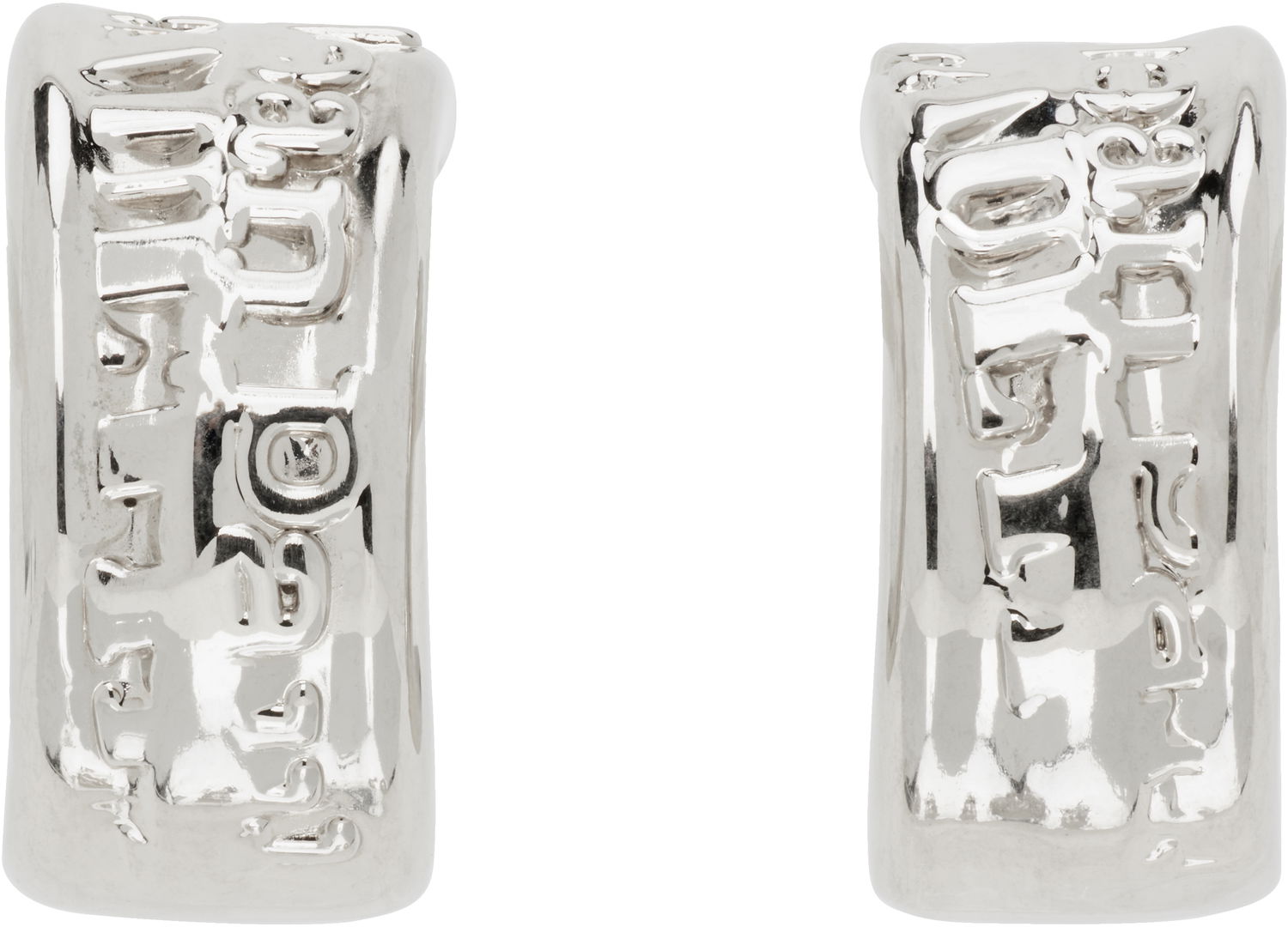 Náušnice Jean Paul Gaultier Jean Paul Gaultier Silver 'The Logo' Earrings Metalická | 25/03-W-JW003-X053-91, 0
