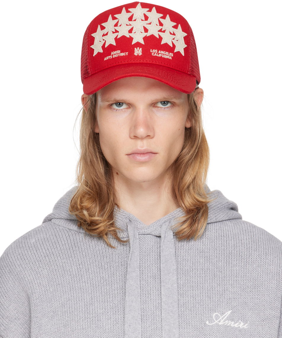 Šiltovka AMIRI Red Stars Trucker Cap Šedá | AMHATR1010, 0