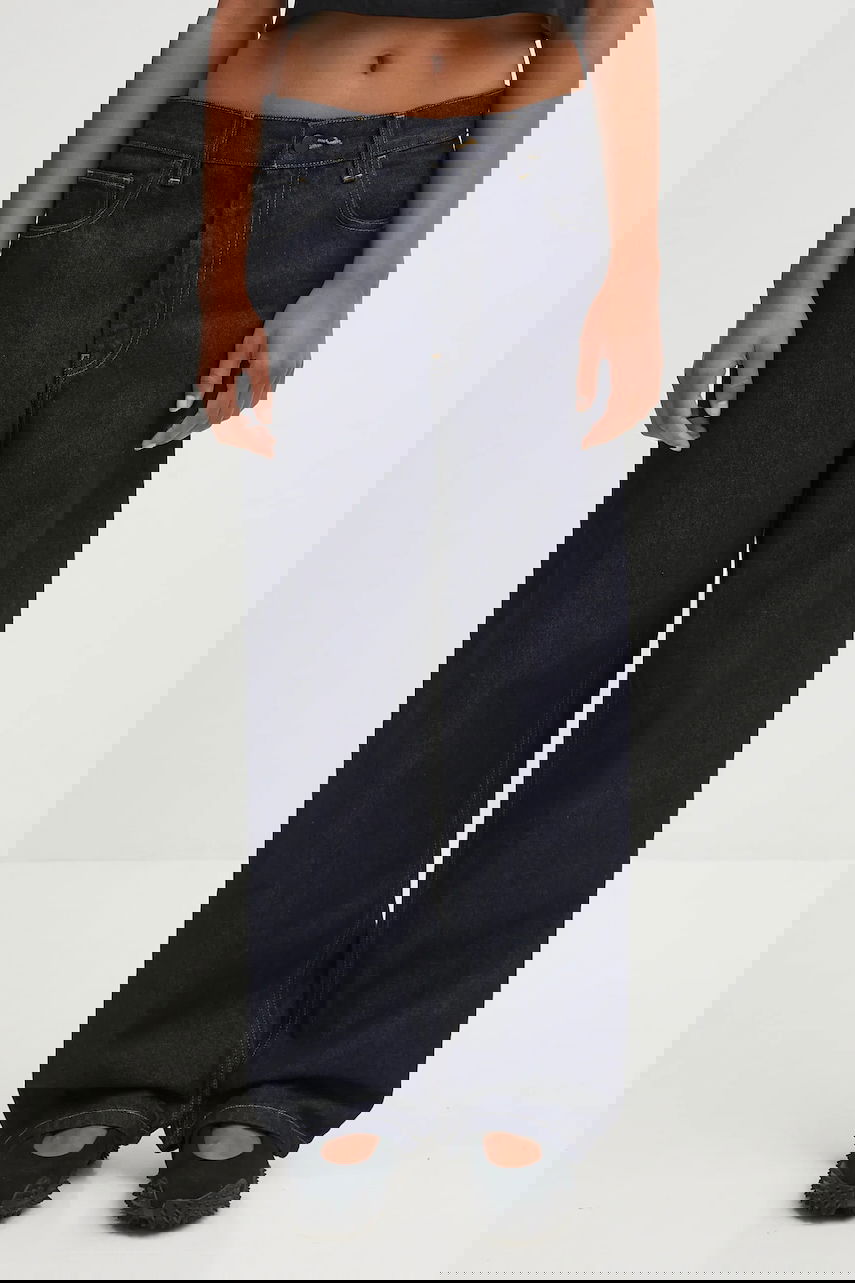 Džínsy Carhartt WIP Brandon High Waist Wide Leg Jeans Navy | I035892.102, 0