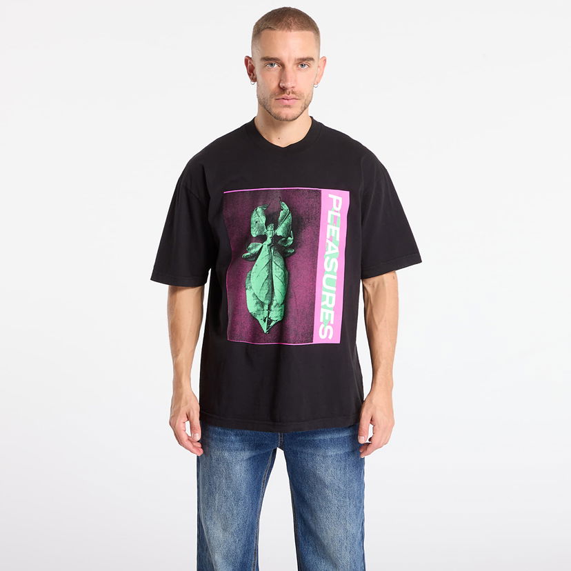Tričko Pleasures PLEASURES Leaf T-Shirt Čierna | P25F073-BLACK