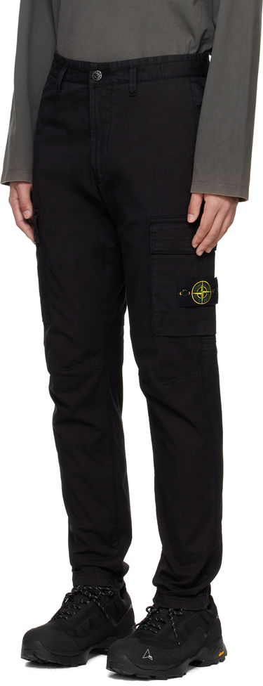 Cargo nohavice Stone Island Stone Island Supima Cotton Twill Stretch-TC Cargo Pants Čierna | K1S153100304S0010, 3