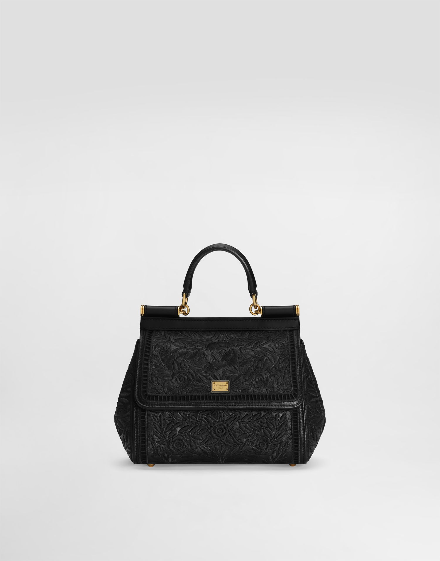 Kabelka Dolce & Gabbana Dolce & Gabbana Sicily Medium Embroidered Handbag Čierna | BB6003B6I388B956, 0