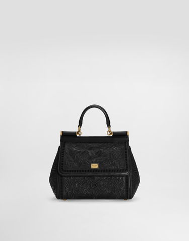Kabelka Dolce & Gabbana Dolce & Gabbana Sicily Medium Embroidered Handbag Čierna | BB6003B6I388B956, 0