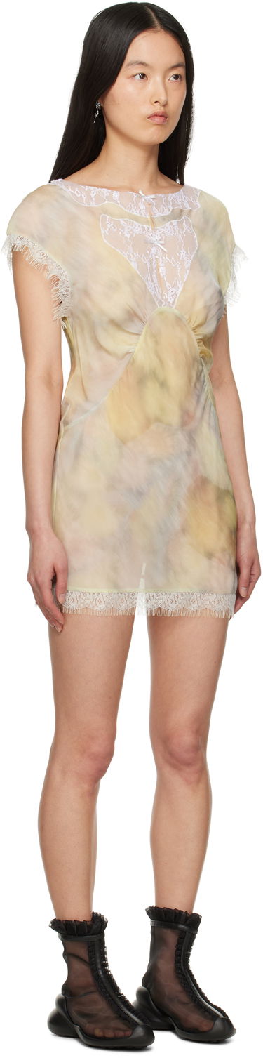 Šaty Collina Strada Collina Strada Waterlily Lace-Trimmed Tie-Dye Minidress Žltá | XX4042, 1