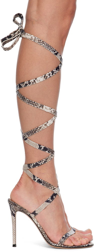 Starostlivosť o obuv Gianvito Rossi Gianvito Rossi Borneo Lace-Up Heeled Sandals Béžová | G32325.15RIC.BON, 0