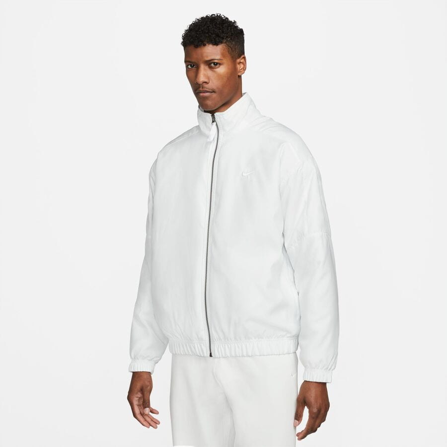 Bomber bunda Nike Solo Swoosh Satin Bomber Jacket Biela | DN1266-121, 1