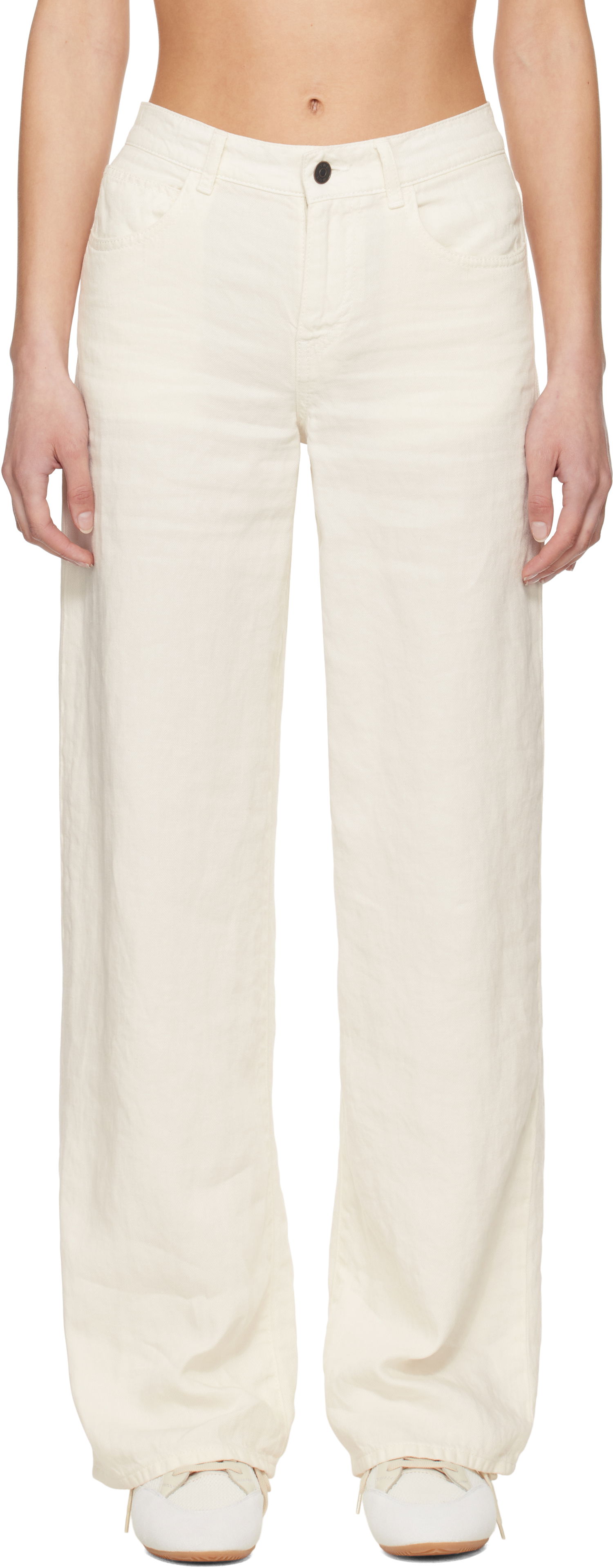 Nohavice The Row The Row Eglitta Wide-Leg Jeans Biela | 6525-W3654, 0