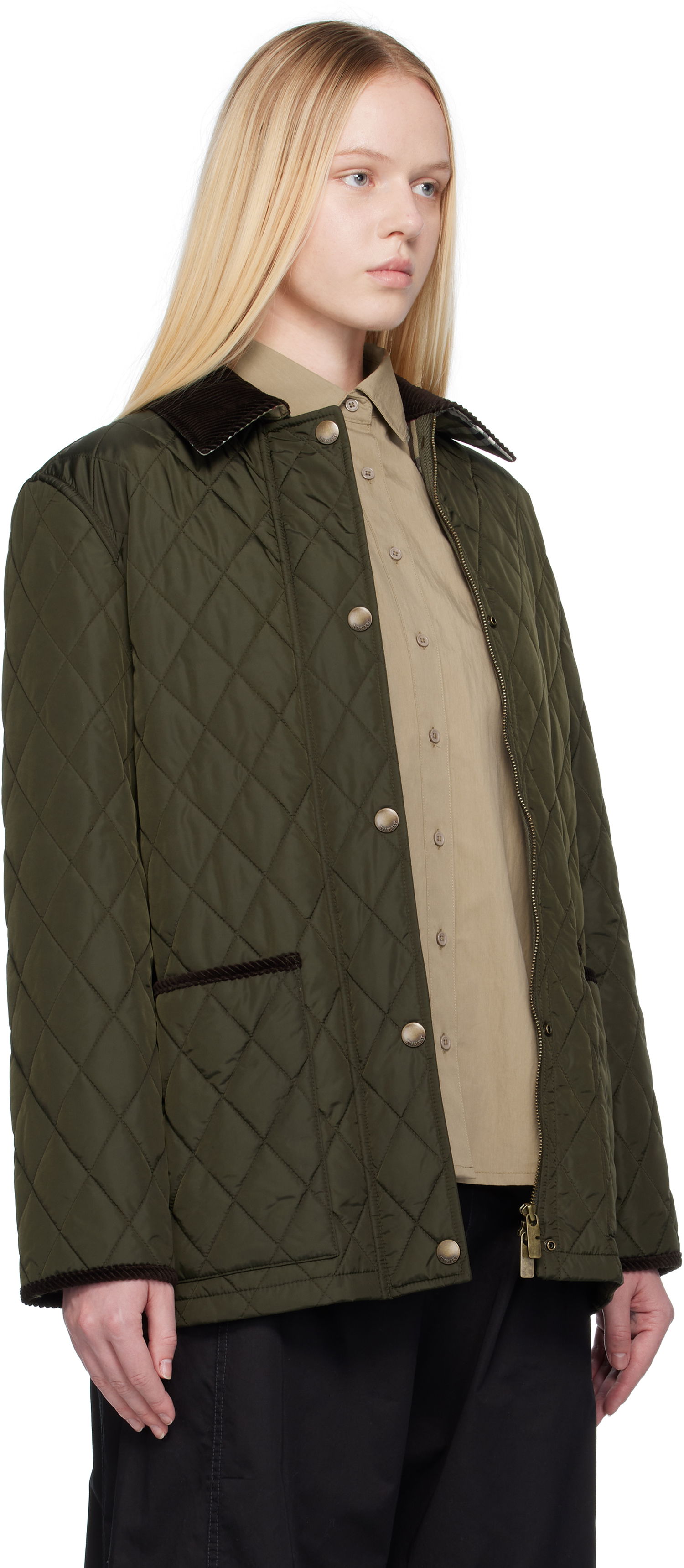 Bunda Burberry Burberry Broadway Quilted Jacket Zelené | 8113840, 1