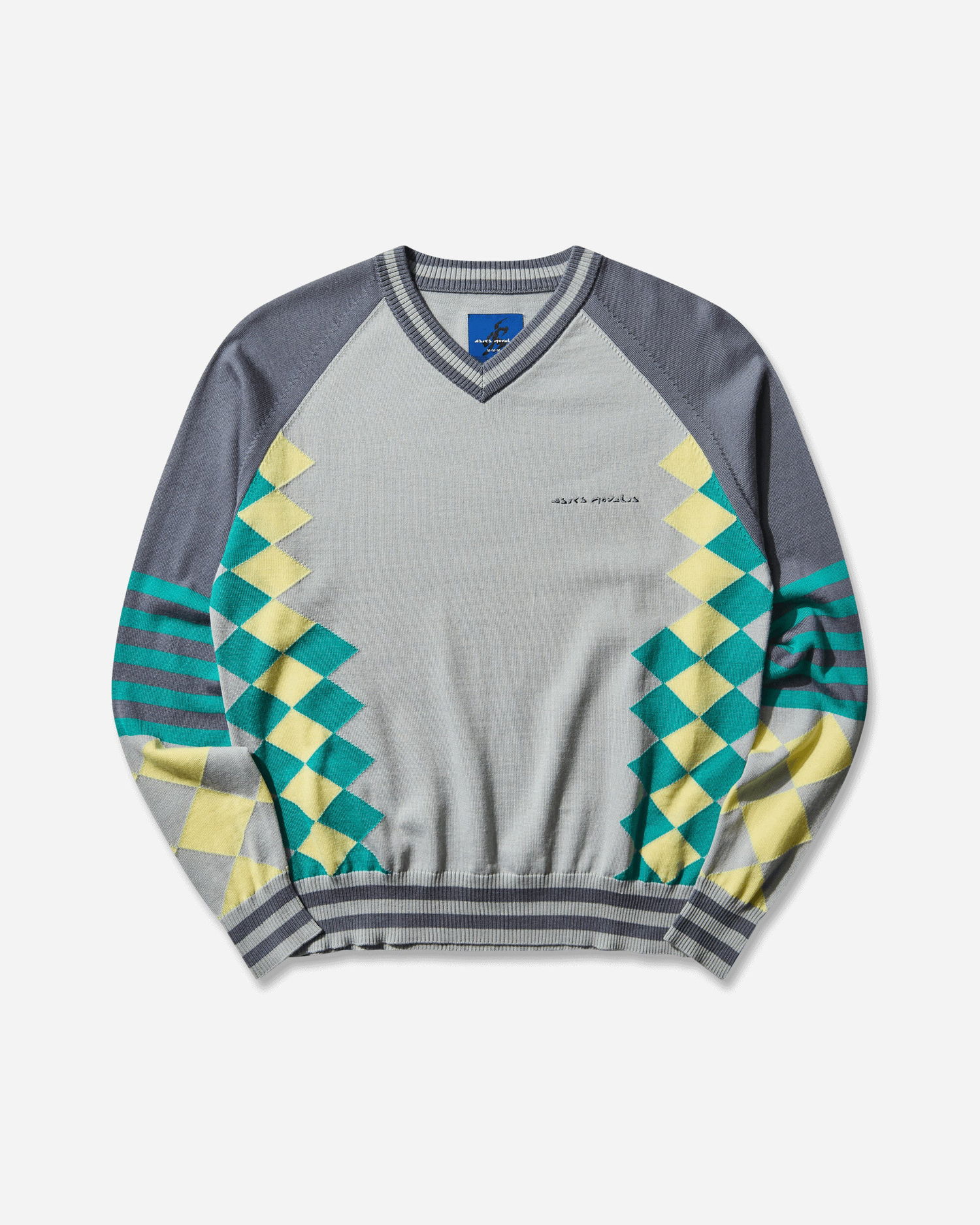 Sveter Asics Novalis Laricoid V-Neck Knit Jumper Argyle Pattern Rôznofarebný | 2203A323-022, 0
