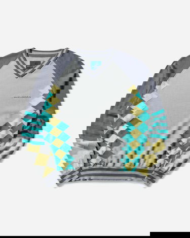 Sveter Asics Novalis Laricoid V-Neck Knit Jumper Argyle Pattern Rôznofarebný | 2203A323-022, 0