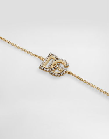 Náramok Dolce & Gabbana Gold Metal Chain Link Bracelet With Crystal DG Logo Metalická | WBR2L4W1111ZOO00, 2
