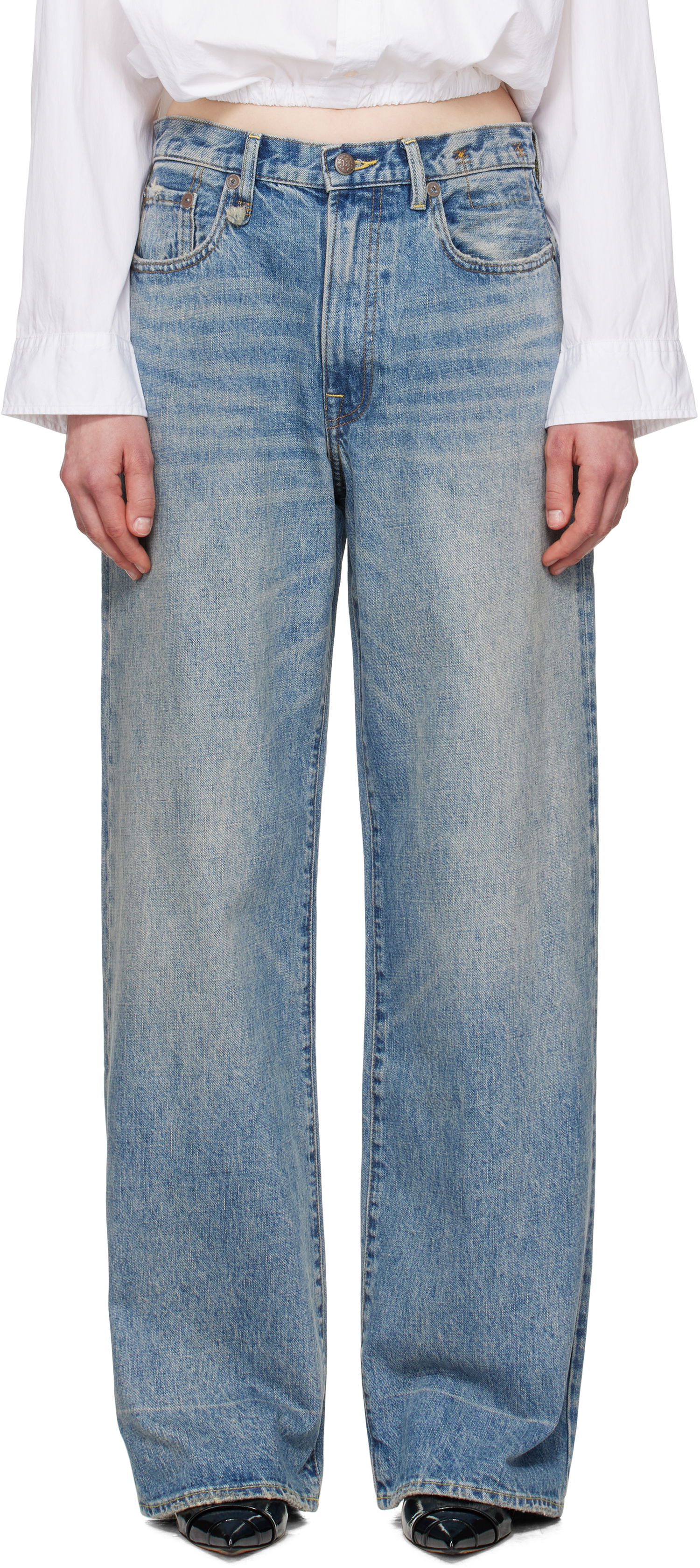 Džínsy R13 R13 D'Arcy Loose Jeans Modrá | R13WD038-D149E, 0