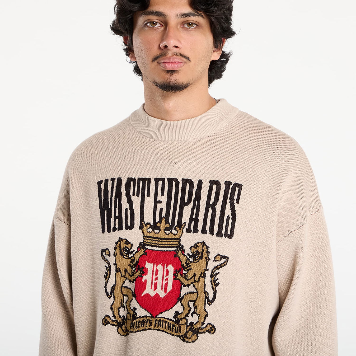 Sveter Wasted Paris Wasted Paris M Crest Sweater Béžová | WP_000291, 1