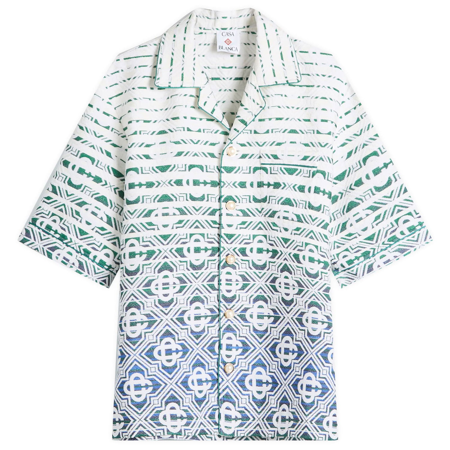 Košeľa Casablanca Casablanca Towelling Vacation Shirt Monogram Gradient, Size Large Rôznofarebný | MPS25-SH-143-01, 1