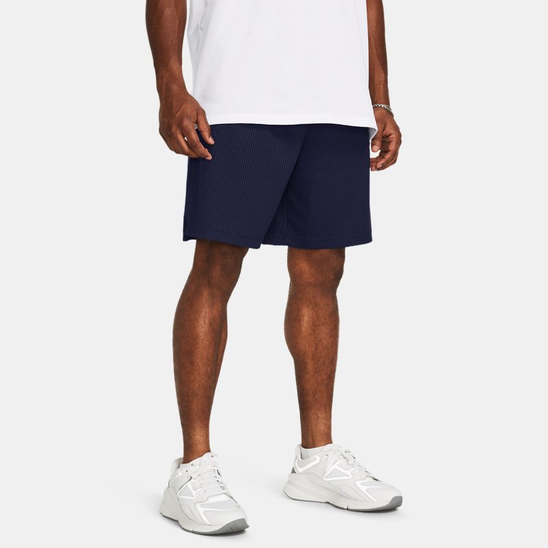 Šortky Under Armour Rival Waffle Shorts für Herren Midnight Blaue Marine Navy | 1383107-410, 0