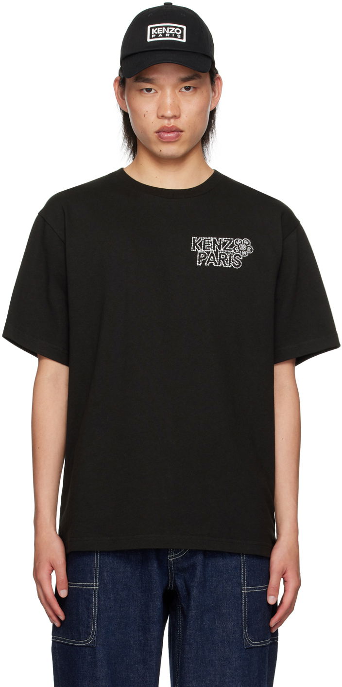 Tričko KENZO Black Paris Constellation T-Shirt Čierna | FE65TS2984SI, 0