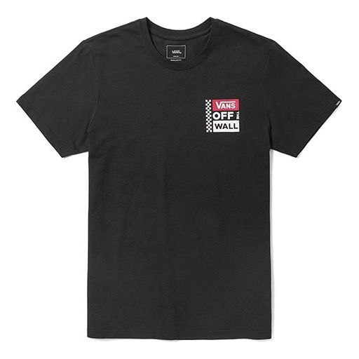 Tričko Vans Checkerboard Logo Graphic T-Shirt Čierna | VN0A3TY4BLK, 0