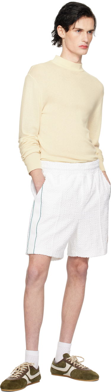 Šortky Casablanca Jacquard Monogram Towelling Shorts Biela | MPS25-JTR-223-01, 3