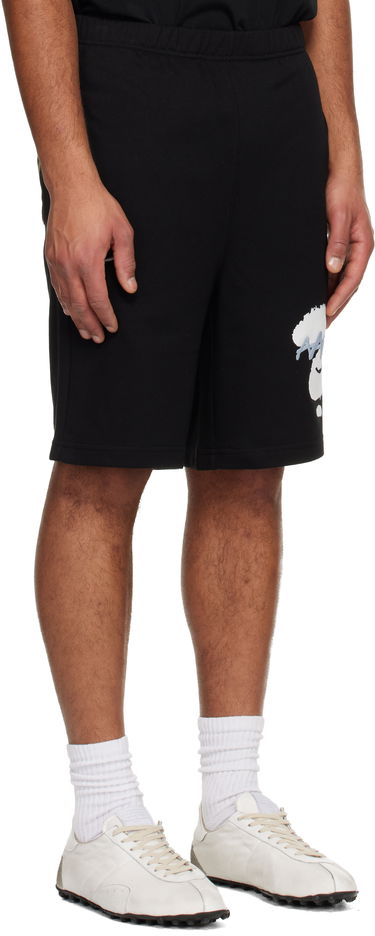 Šortky AAPE by A Bathing Ape Moonface Logo Sweat Shorts Čierna | AAPSPMC604XXNBKX, 1