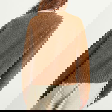 Sveter YMC Jets Crewneck Raglan Knit Sweater Hnedá | Q8ZMJ-BRW, 3