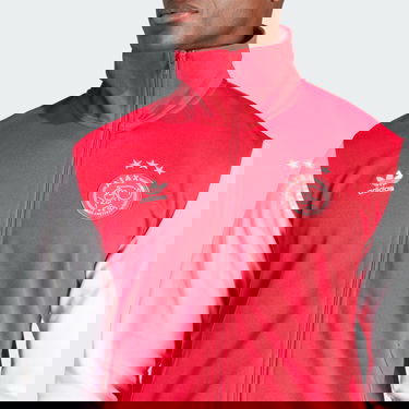 Bunda adidas Performance Ajax Amsterdam Essentials Trefoil Jacket Červená | IL6044, 5