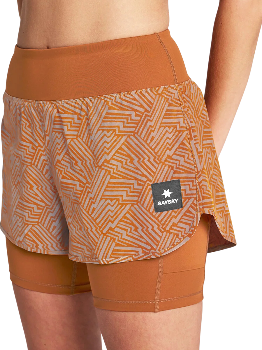 Šortky Saysky Reflective Pace 2 in 1 Shorts 3" Oranžová | owrsh23c1051-owrsh23c1051, 0
