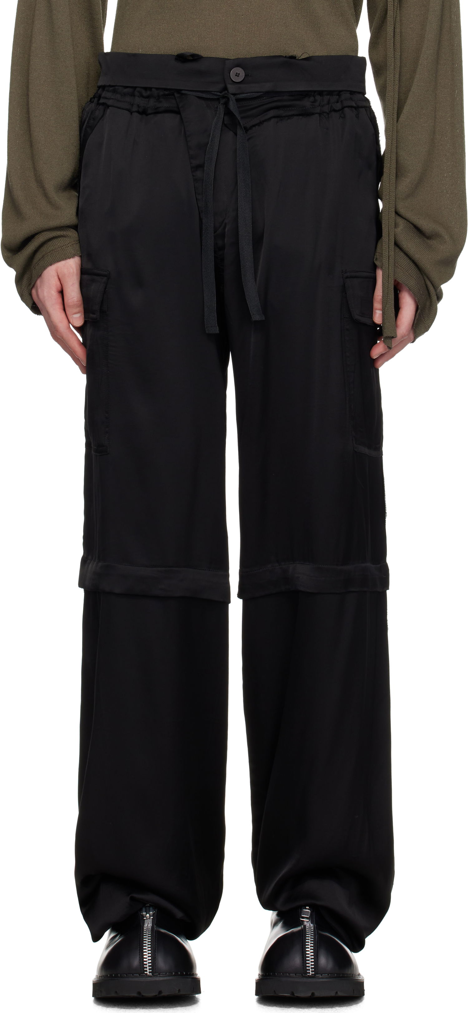 Cargo nohavice Ottolinger Ottolinger Baggy Cargo Pants Čierna | 111-200111-01, 0
