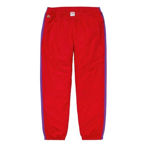 Tepláky Supreme Lacoste x Supreme FW19 Track Pants Waterproof Nylon Červená | SUP-FW19-549, 0