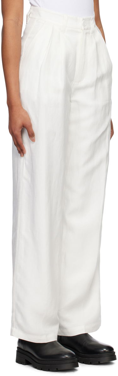 Nohavice Anine Bing Carrie Pleated Trousers Biela | A-03-3269-100, 1