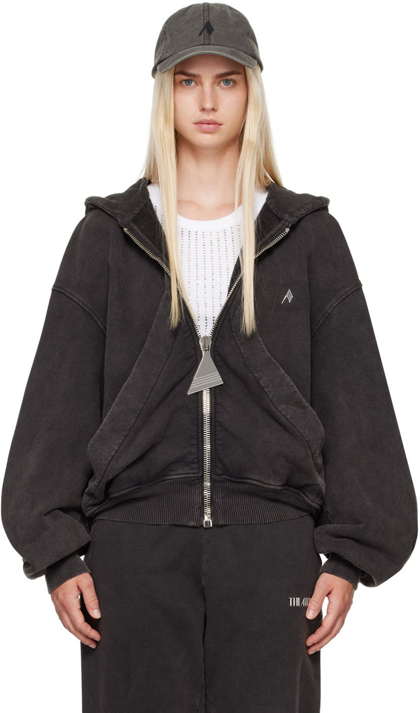 The Attico Faded Zip-Up Hoodie
