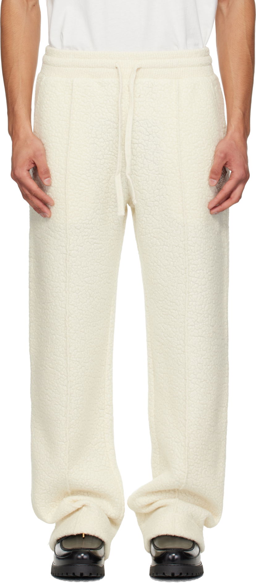 Tepláky Casablanca Casablanca Cashmere Terry Sweatpants Biela | M-AW25-JTR-311-01