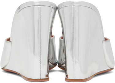 Doplnky Amina Muaddi Amina Muaddi Lupita Wedge Heeled Sandals Metalická | LUPITA WEDGE WEDGE MIRROR, 1