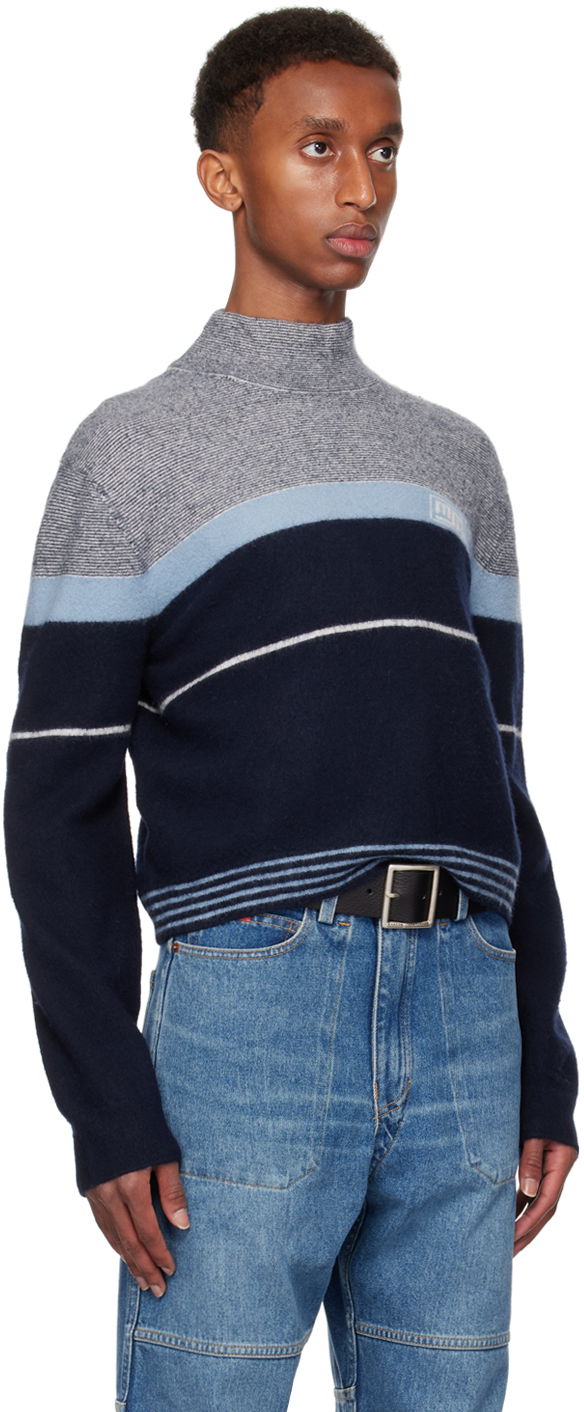 Sveter Martine Rose Martine Rose Striped Turtleneck Sweater Modrá | 941YA09504-28416286, 1