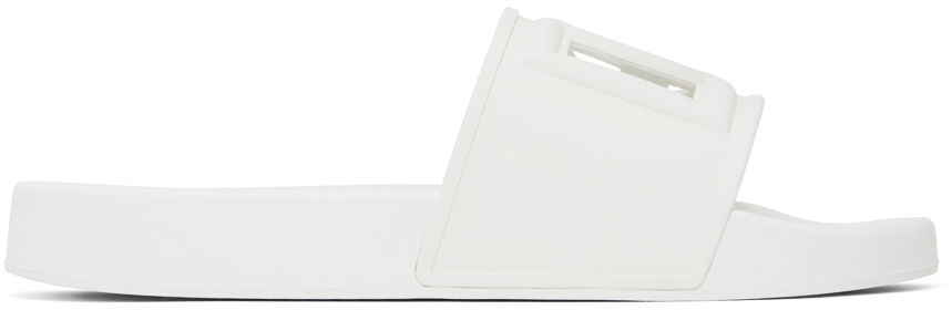 Tenisky a topánky Dolce & Gabbana White DG Logo Slides Biela | CS2079AO666, 0