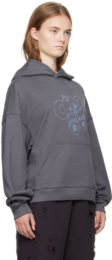 Mikina We11done We11done Monster Fitted Hoodie Šedá | WD-TH2-24-831-U-CH, 1